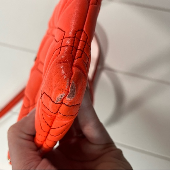 Kate Spade Quilted Cow Leather Coral Crossbody Bag - Picture 4 of 9